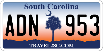 SC license plate ADN953