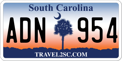 SC license plate ADN954