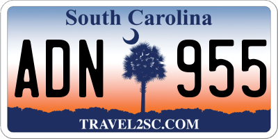 SC license plate ADN955