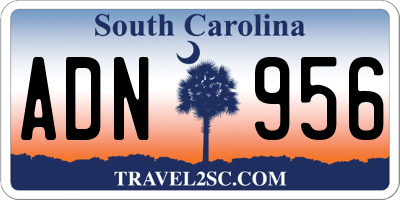 SC license plate ADN956