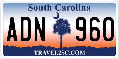 SC license plate ADN960