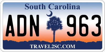 SC license plate ADN963