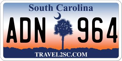 SC license plate ADN964
