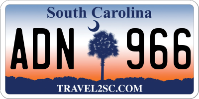 SC license plate ADN966