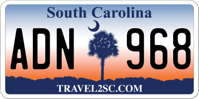 SC license plate ADN968