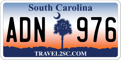SC license plate ADN976