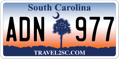 SC license plate ADN977