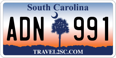SC license plate ADN991