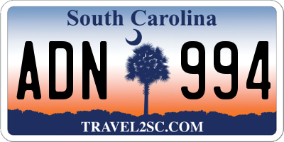SC license plate ADN994