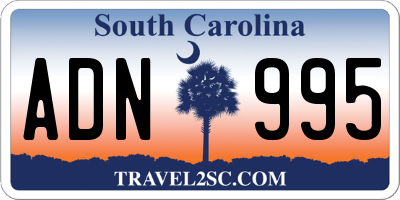 SC license plate ADN995