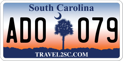 SC license plate ADO079