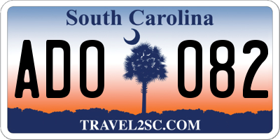 SC license plate ADO082