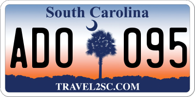 SC license plate ADO095