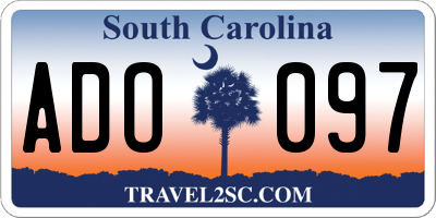 SC license plate ADO097