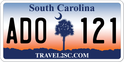 SC license plate ADO121
