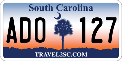 SC license plate ADO127