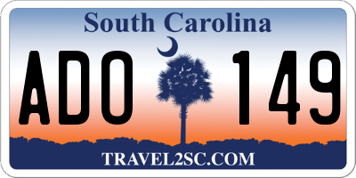 SC license plate ADO149