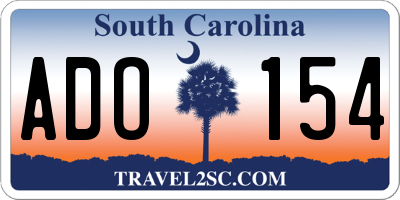 SC license plate ADO154