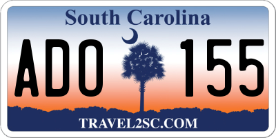 SC license plate ADO155