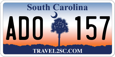SC license plate ADO157