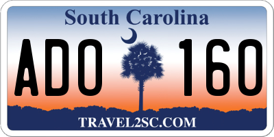 SC license plate ADO160