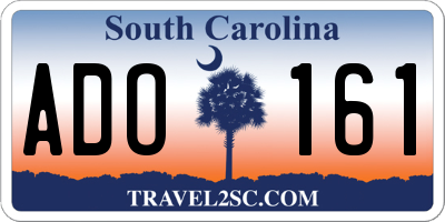 SC license plate ADO161