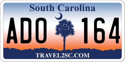 SC license plate ADO164