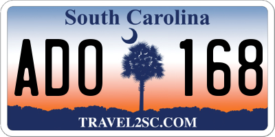 SC license plate ADO168