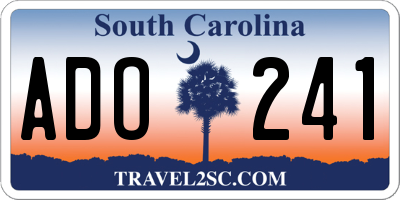 SC license plate ADO241