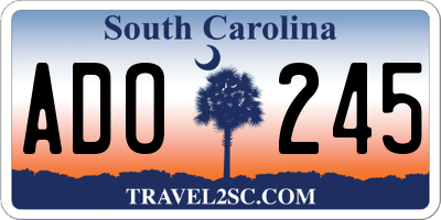 SC license plate ADO245