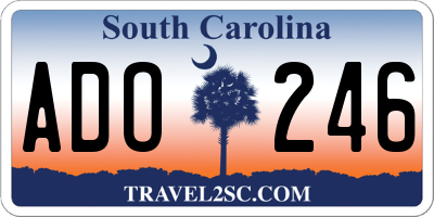 SC license plate ADO246