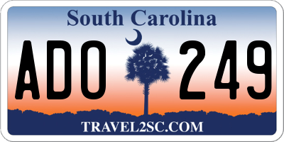 SC license plate ADO249