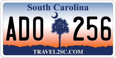 SC license plate ADO256