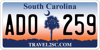SC license plate ADO259