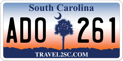 SC license plate ADO261