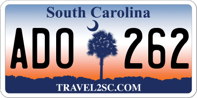 SC license plate ADO262