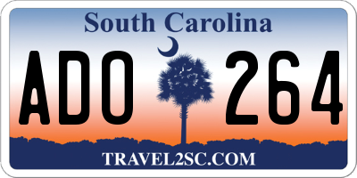 SC license plate ADO264