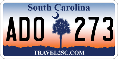 SC license plate ADO273