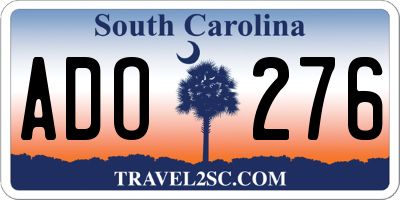 SC license plate ADO276
