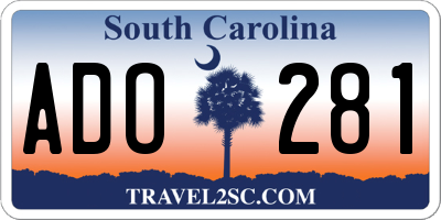 SC license plate ADO281