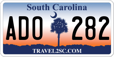 SC license plate ADO282