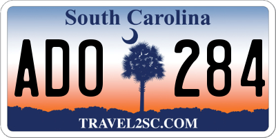SC license plate ADO284