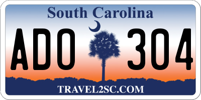 SC license plate ADO304