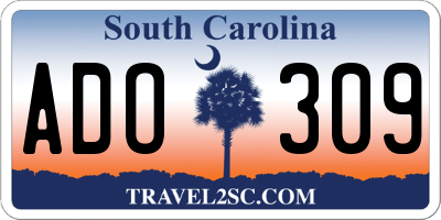 SC license plate ADO309