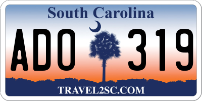 SC license plate ADO319