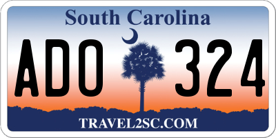 SC license plate ADO324