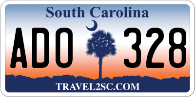 SC license plate ADO328