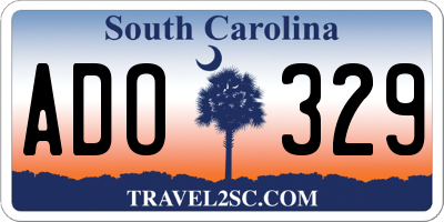 SC license plate ADO329