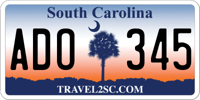 SC license plate ADO345