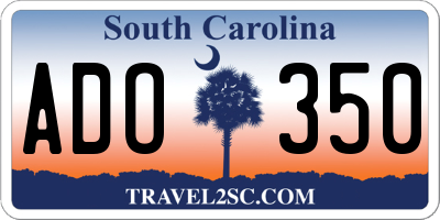 SC license plate ADO350